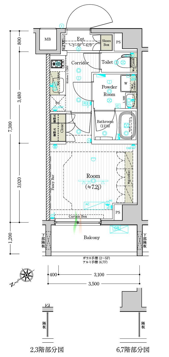 B1 Typeの間取り図