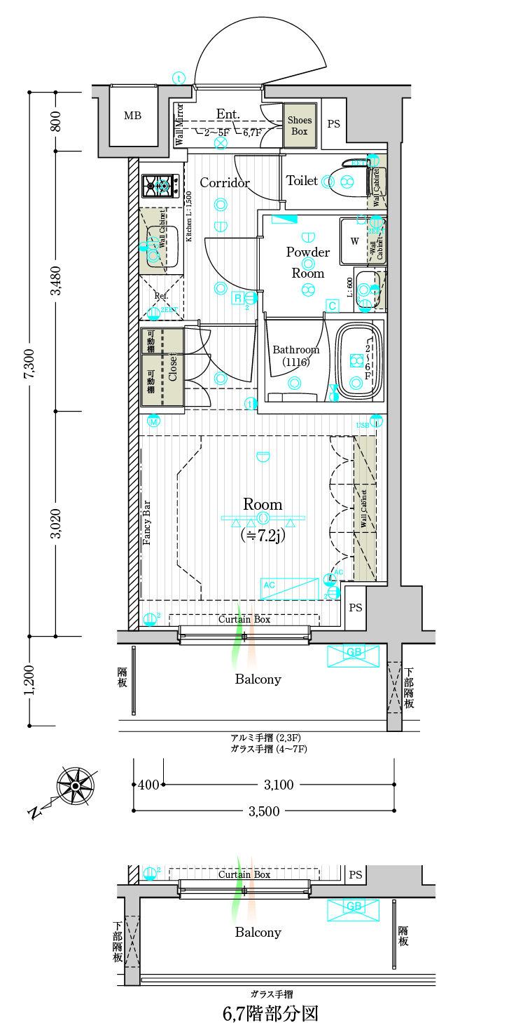 B3 Typeの間取り図