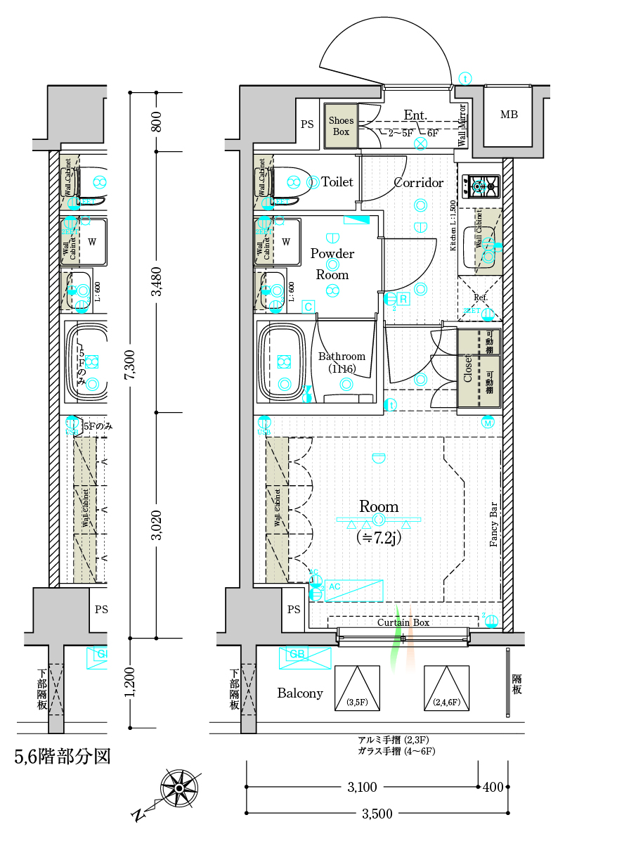 B6 Typeの間取り図