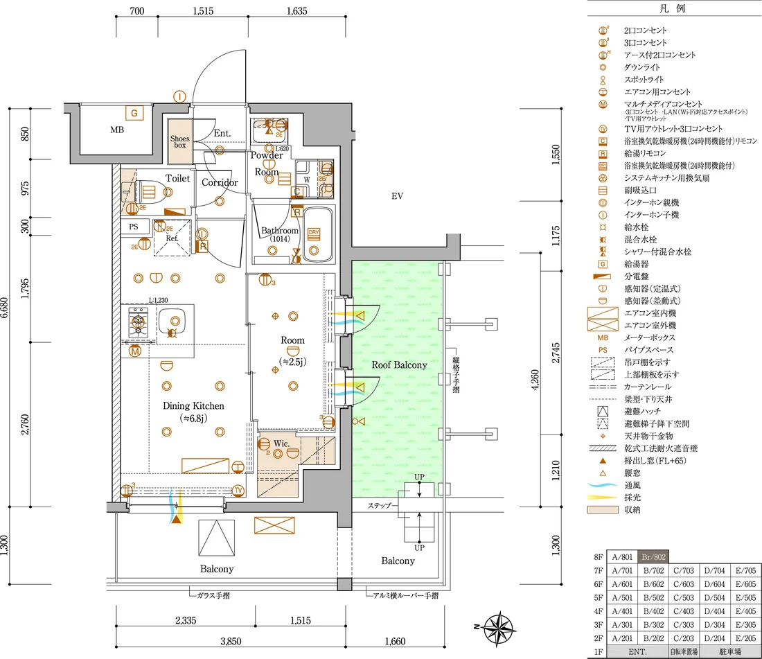 Br-typeの間取り図