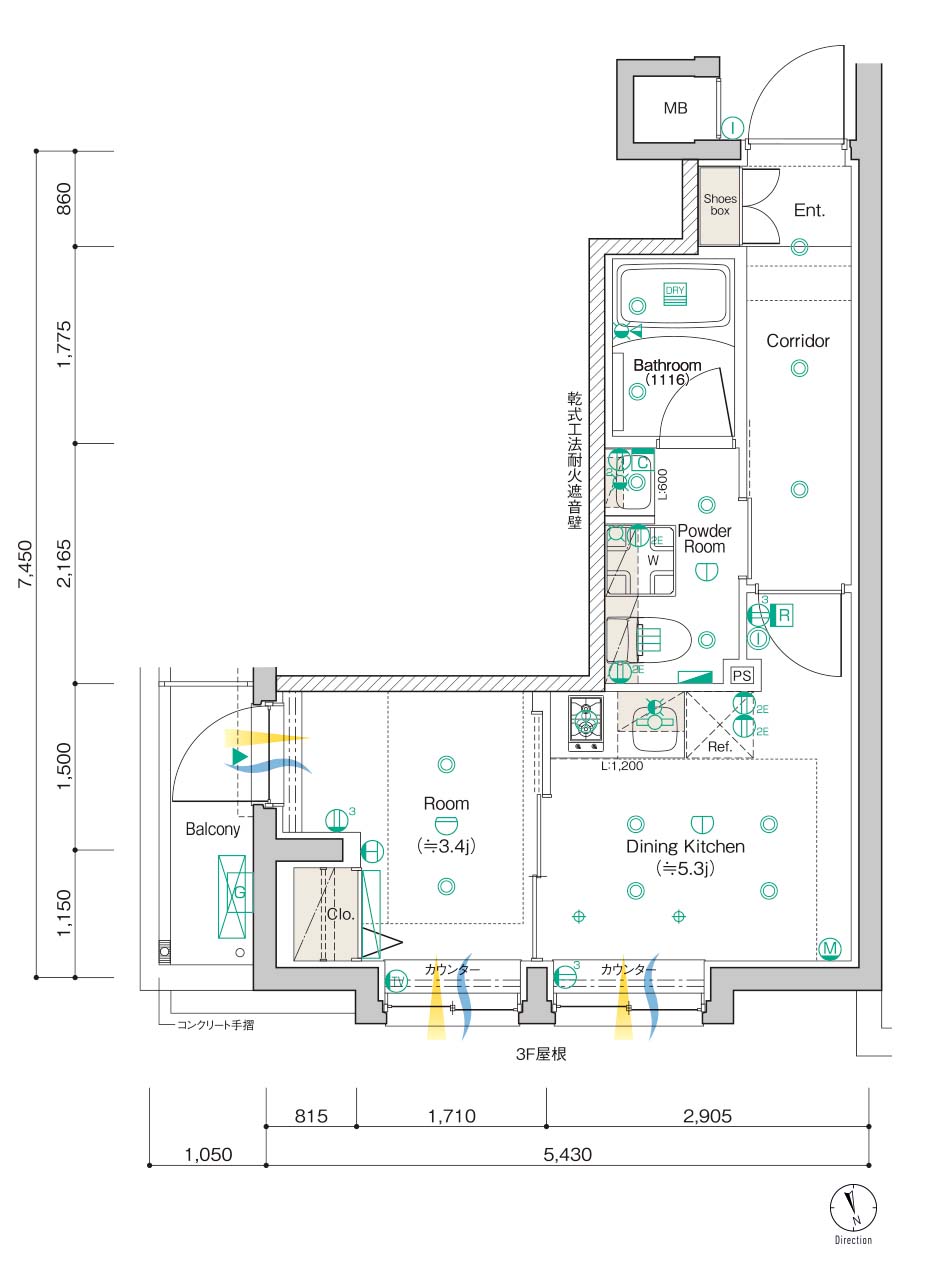 J Typeの間取り図