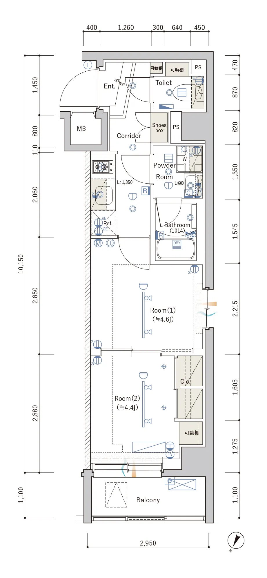 I' Typeの間取り図