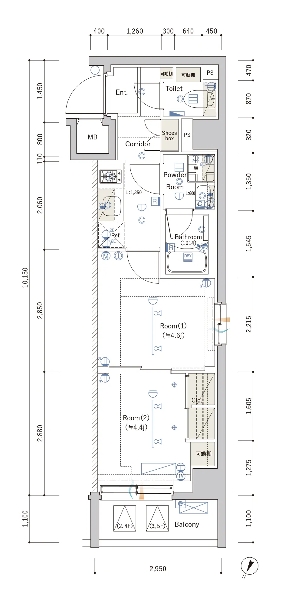 I Typeの間取り図