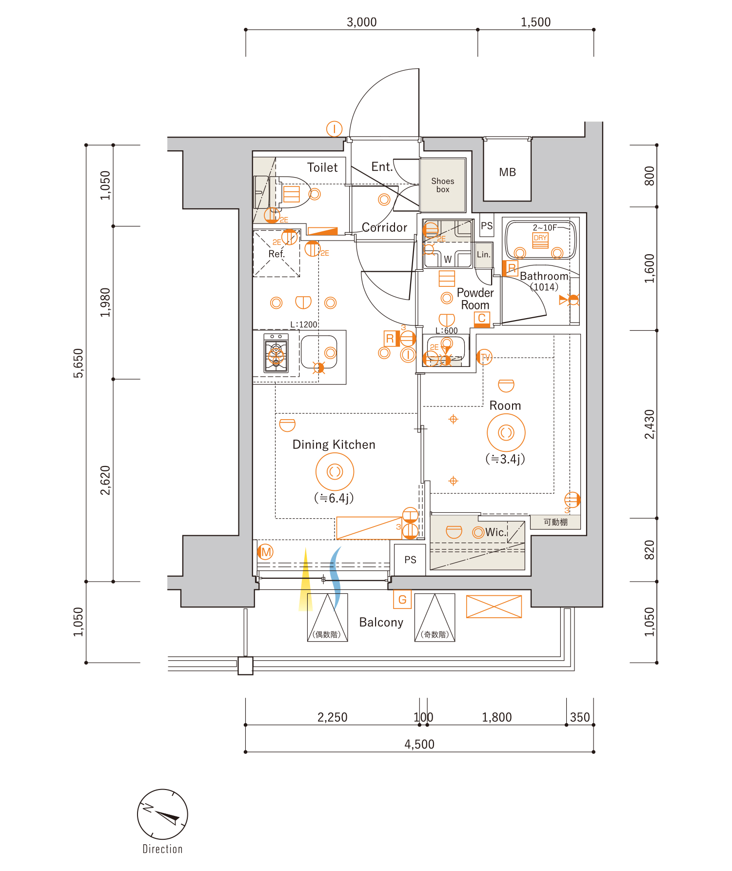 C Typeの間取り図