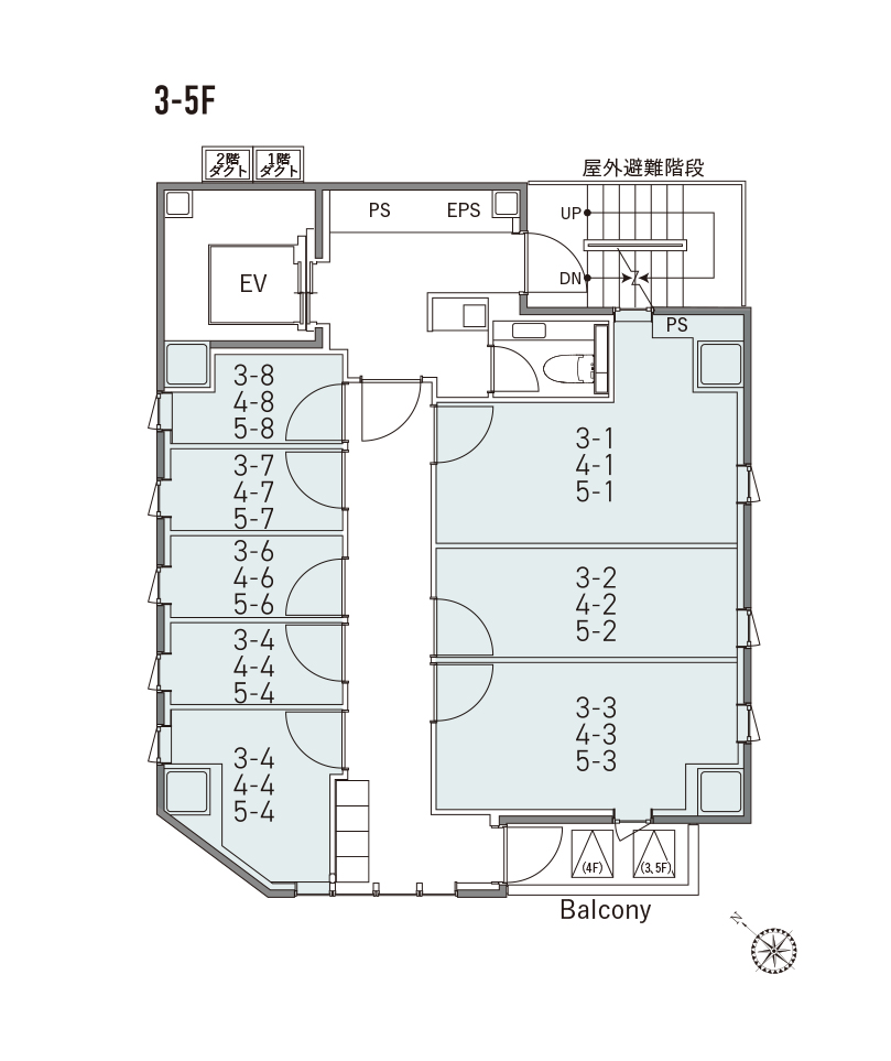 3-5F フロアプラン