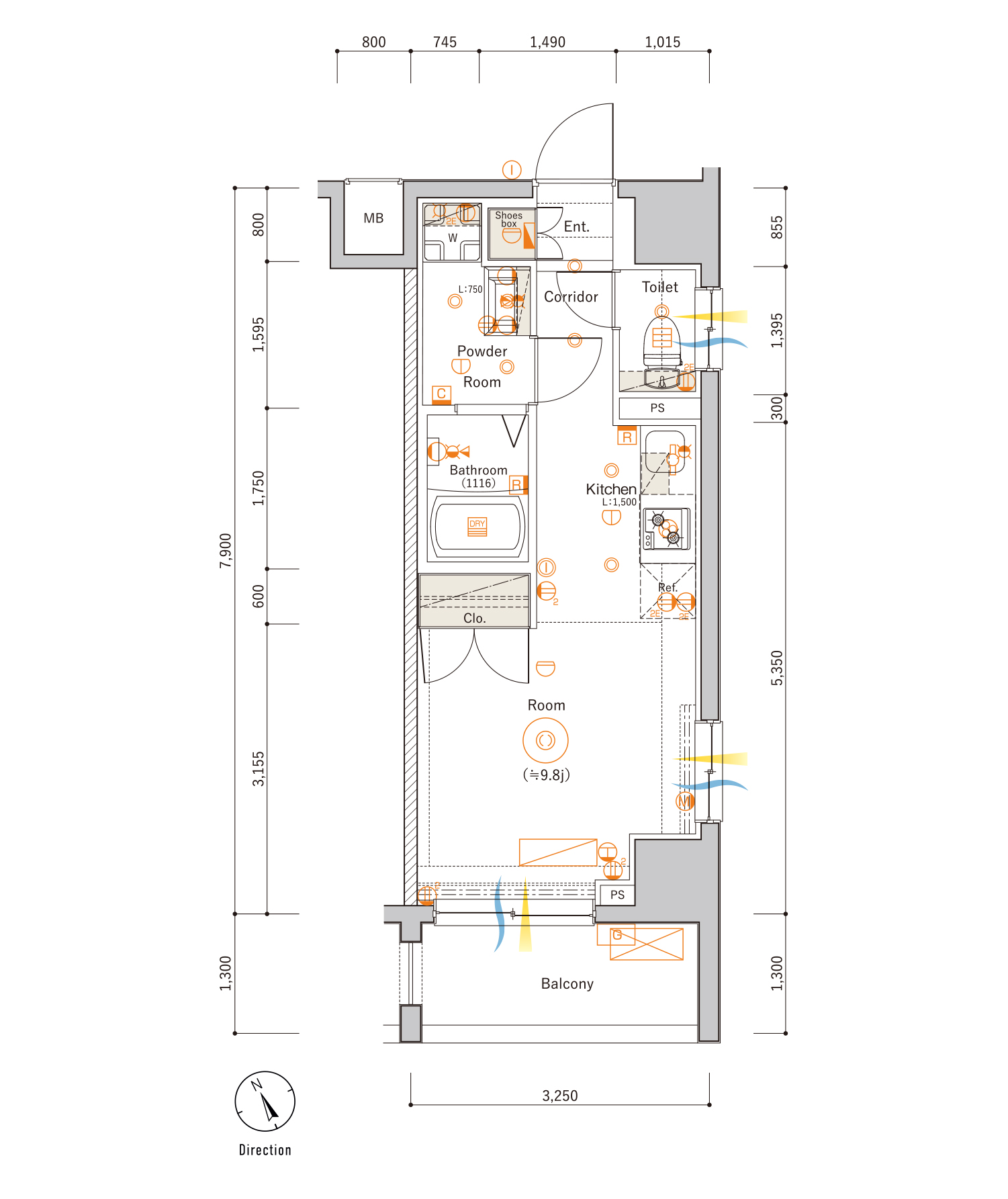 G Typeの間取り図