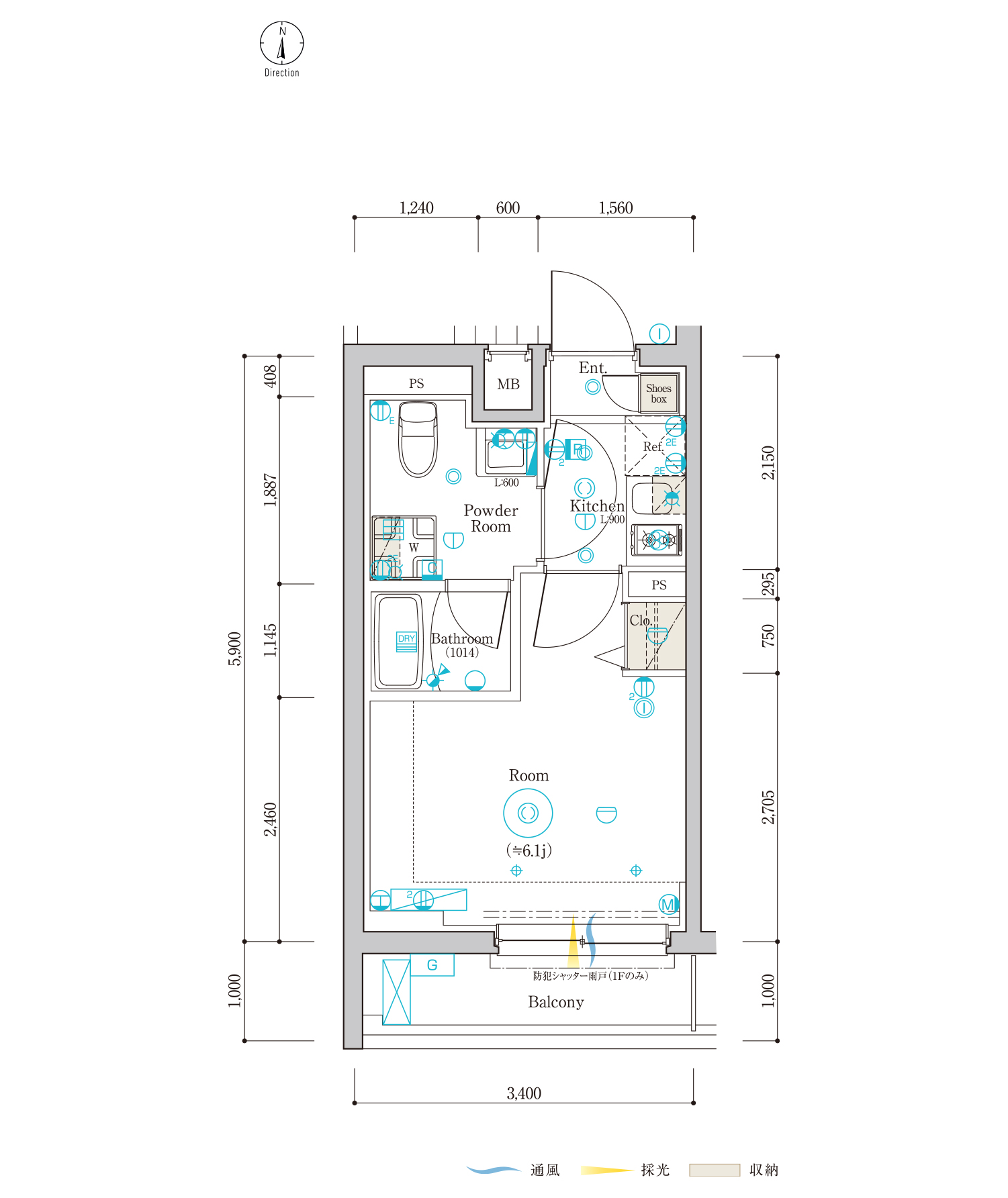 C Typeの間取り図